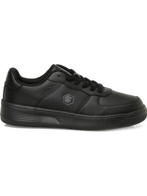 Lumberjack Fınster Wmn Kadın Sneaker Siyah Suni Deri Düz Taban ile Modern Konfor