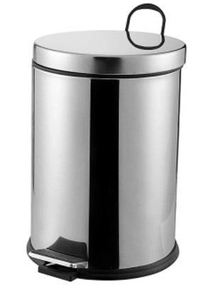 MiraLive Pedallı 12LT Krom Metal Çöp Kovası BX40