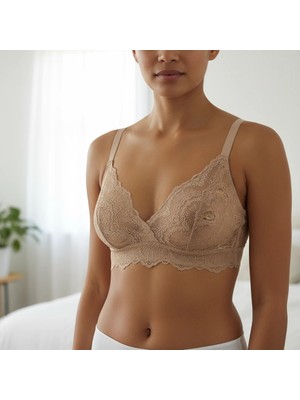 Bonbon Kadın Giyim Desteksiz Balensiz Dantel Bralet Sütyen BB2789