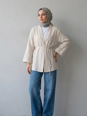 Miostil Müslin Kimono-Taş