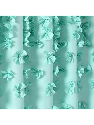 Sidelya Aksesuar Lush Decor Riley Duş Perdesi, 182,88 cm x 182,88 Cm, Aqua