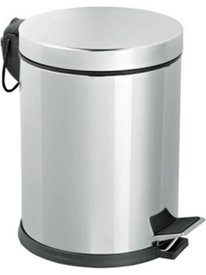 MiraLive Pedallı 8lt Krom Metal Çöp Kovası BX40
