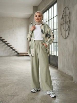 Foremia Cepli Yıkamalı Pantolon-Mint -