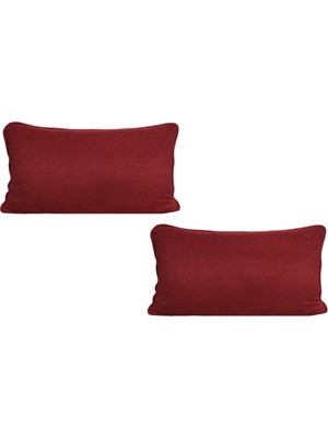 Goccia Home 2'li Kırlent Kılıfı Biyeli Dekoratif Bohem Soft Koltuk Sırt Hediyelik Punch Yapılabilir Pembe