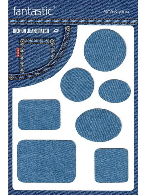 Ütü ile Yapışan Kot Arma Patch Kot Yaması, Denim, Jeans Onarım & Dekoratif Şekiller (Açık M