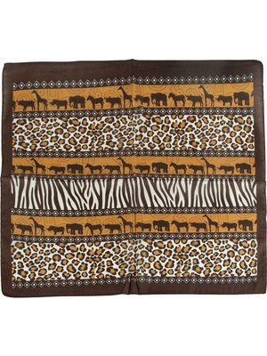 Eco Lounge Leopar Desenli Zr Şifon Fular 50*50 cm