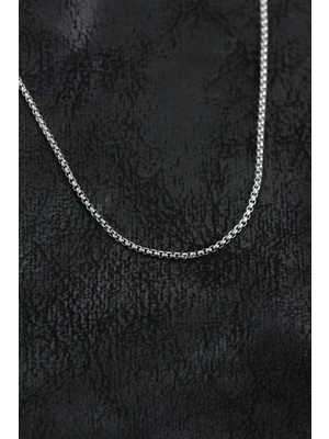 Hace Bazaar 316L Çelik Gümüş Renk Ince Venetian Zincir Model Erkek Kolye