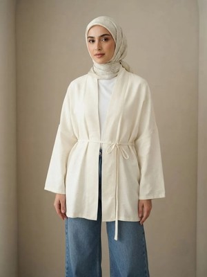 Miostil Keten Hırka-Ekru