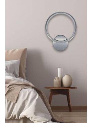 Legacy Aura Modern Tasarım Gri Renk Gün Işığı Ledli Hol - Banyo - Mutfak - Salon LED Duvar Apl