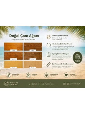 Kumsal Concept Ahşap Masif Ağaç Doğal Çalışma Masası Demir Iskelet Ofis Masası 80 x 150