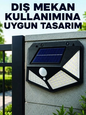tp Buğz Bahçe Balkon Garaj ve Girişler Için Güneş Enerjili Hareket Sensörlü LED Duvar Lambası