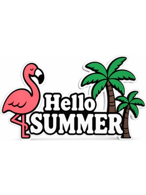 Yapı3D Hello Summer Dekoratif Masaüstü Yazısı – Yaz Temalı Dekoratif Süs – Ofis, Ev ve Parti Dekoru