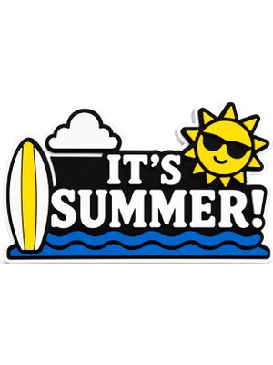 Yapı3D Summer Time Dekoratif Masa ve Raf Süsü | Yaz Temalı Dekor | Tropikal Ev ve Ofis Süsü |