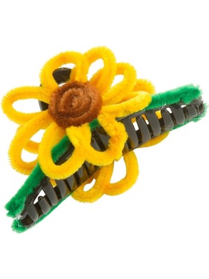 Eco Lounge Çiçek Tüylü Mandal Toka 11 cm