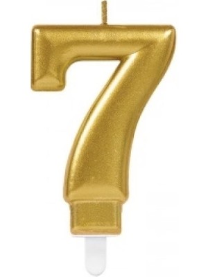 Eco Lounge 7 Rakamı Mum Gold Renk