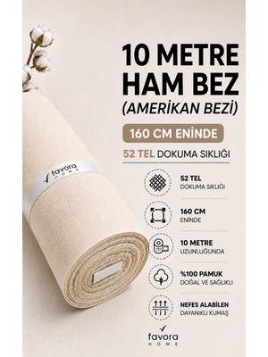 Favora Kalın Ham Bez Astarlık Kumaşı 10 Metre - Döşek Yüzü ve Döş