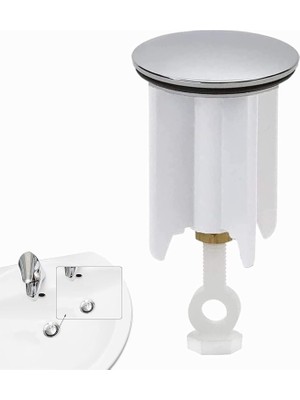 1001 Xspring Lavabo Tıkacı, Yüksekliği Ayarlanabilir Pop-Up Tıkaç, Banyo ve Mutfak Lavaboları Iç
