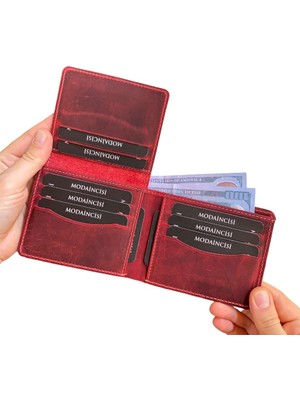 1001 Modica® Cosmos - Hakiki Deri Pisotlu Erkek Cüzdan