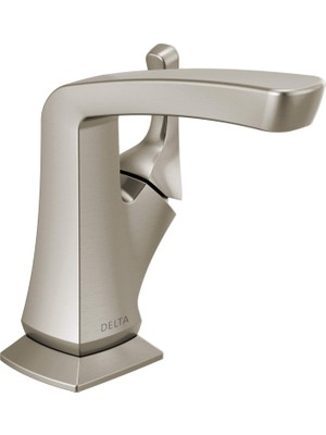 1001 Faucet Vesna Tek Delikli Banyo Musluğu Fırçalanmış Nikel, Tek Saplı, Tahliye Grubu, Endişesiz