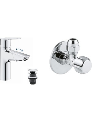 1001 Start Spiralli Lavabo Bataryası M - Boyut + 2 Adet 55MM Ara Musluk Seti