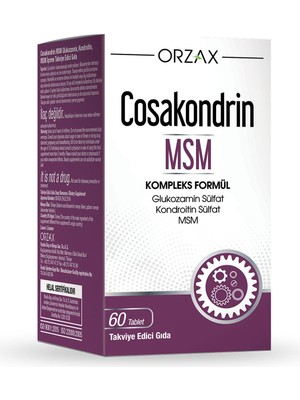 1001 Orzax Cosakondrin Msm 60 Tablet