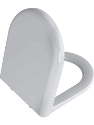 1001 Zentrum 94-003-009 Yavaş Kapanır Klozet Kapağı, Duroplast, Beyaz