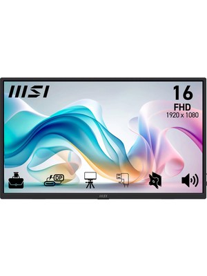 1001 15.6 Pro MP165 E6, Kurumsal Portatif Monitör, Fhd, Flat, 16:9, Ips, 60Hz 4ms