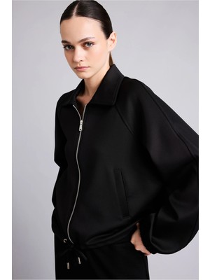 DeFacto Oversize Polo Yaka Skuba Dalgıç Kumaş Hırka I2484AX26AU