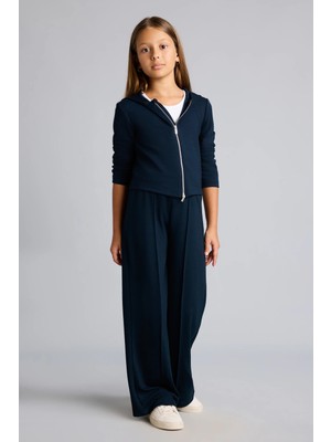 DeFacto Beli Lastikli Önü Dikişli Wide Leg Modal Eşofman Altı Kız Çocuk I2267A826AU