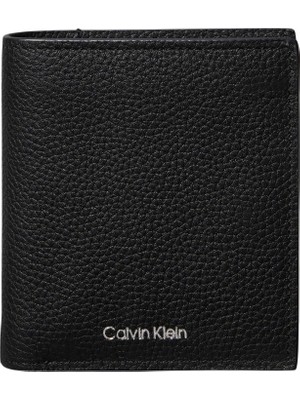 1001 Foıl Emboss Slım Trıfold W/coın Erkek Cüzdan Black Tek Beden