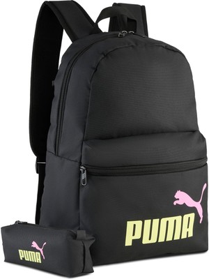 1001 Phase Kalem Kutulu Unisex Siyah Günlük Stil Sırt Çantası 09119101