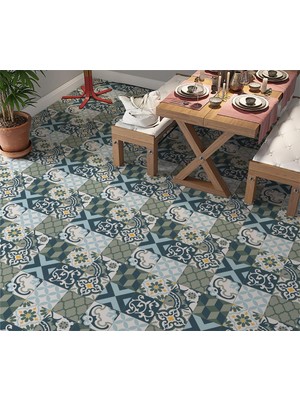 1001 Stickerart Yer Kaplama Zemin Kaplama Folyosu 65X130 cm Vintage Floor