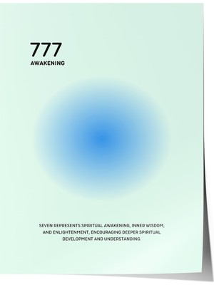 1001 Poster 777 Awakening – Soft Mavi Tonlar Salon Dekoru, 15 x 21