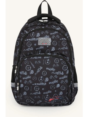 DeFacto Unisex Otomobil Desenli Fermuarlı Sırt Çantası H9253A8NS