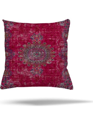1001 Pelangi Patchwork Çiçek Desen Etnik Gizli Fermuarlı Yastık Kılıfı Kırlent Kılıfı Koltuk Y