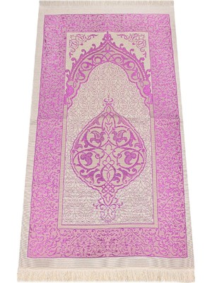 1001 Lüks Açık Renk Osmanlı Tafta Seccade - 0210 (Fuşya)