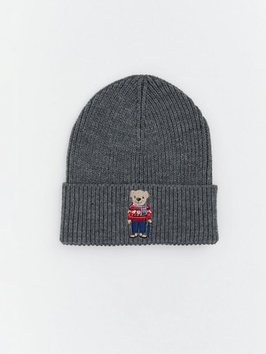 Lc Waikiki Yeni Sezon Ayı Teddy Nakışlı Erkek Triko Bere
