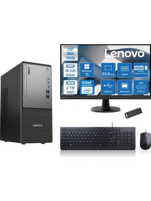 1001 Thinkcentre Neo 50T Gen5 Intel Core I5 14400 16GB Ddr5 2tb SSD 23.8 Inç Monitör Windows 11 Home In