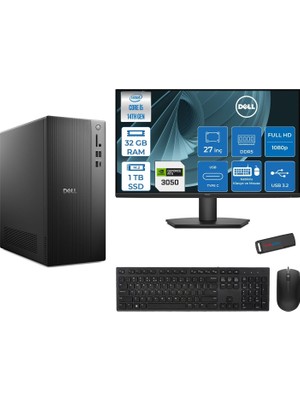 1001 Tower ECT1250 Intel Core I5 14400 32GB Ddr5 1tb SSD 6GB/RTX3050 27" Mon WIN11PRO Kurumsal Masaüstü
