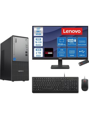 1001 Thinkcentre Neo 50T Gen 5 Intel® Core™ İ7-14700 16GB Ddr5 2tb SSD 4GB/RX550 Freedos +23.8 Monit�