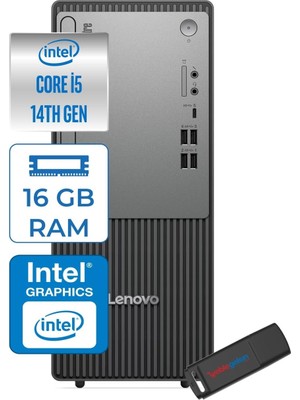 1001 Thinkcentre Neo 50T Gen5 Intel Core I5 14400 16GB Ddr5 512GB SSD Windows 11 Pro Intel UHD 730 Masaü