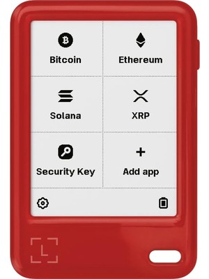 1001 Nano Gen 5 Vişne Kırmızısı Kripto Donanım Cüzdanı ve Recovery Key - Soğuk Cüzdan