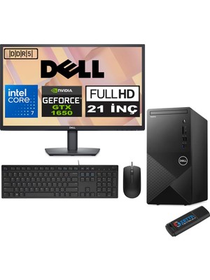 1001 Vostro 3030 mt Intel Core I7 12700 32GB Ddr5 1tb SSD 21.5" Fhd Ubuntu Nvidia Nvidia GTX1650-4GB Masa