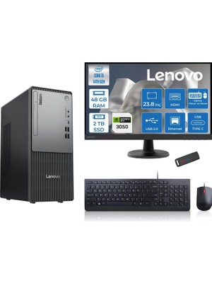1001 Thinkcentre Neo 50T Gen5 Intel Core I5 14400 48GB Ddr5 2tb SSD 23.8 Inç Monitör Freedos Nvidia Rtx