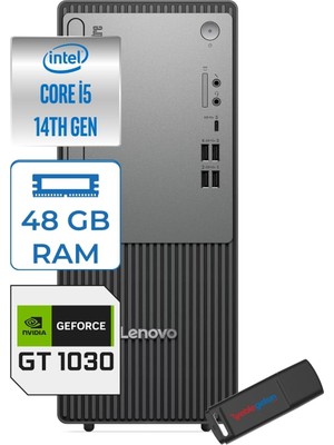 1001 Thinkcentre Neo 50T Gen5 Intel Core I5 14400 48GB Ddr5 1tb SSD Windows 11 Home Nvidia GT1030 4gb Mas