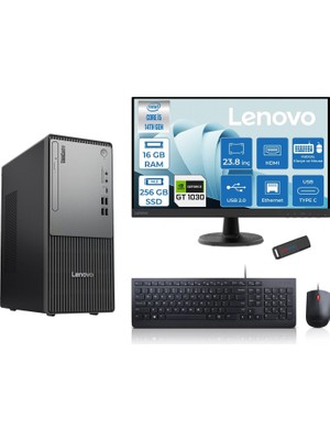 1001 Thinkcentre Neo 50T Gen5 Intel Core I5 14400 16GB Ddr5 256GB SSD 23.8 Inç Monitör Freedos Nvidia G
