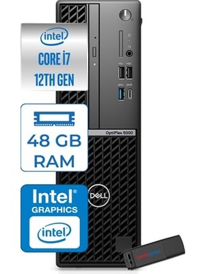 1001 Optıplex 5000SFF Intel Core Vpro I7 12700 48GB 2tb SSD UHD Graphics 770 Windows 11 Pro Masaüstü B
