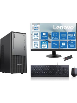 1001 Thinkcentre Neo 50T Gen5 Intel Core I5 14400 16GB Ddr5 2tb SSD 21.5 Inç Monitör Windows 11 Pro Int
