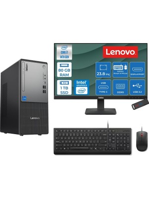 1001 Thinkcentre Neo 50T Gen 5 Intel® Core™ İ7-14700 80GB Ddr5 1tb SSD Intel® UHD Graphics 770 Freed