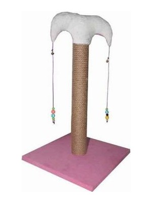 Bezos Ince Kedi Tırmalama Tahtası 50 cm Pembe